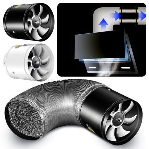 MUSASI Super Suction Mute Exhaust Fan Pipe Toilet Air Ventilation Exhaust Fan Powerful 4 6 Ceiling Booster Household Kitchen