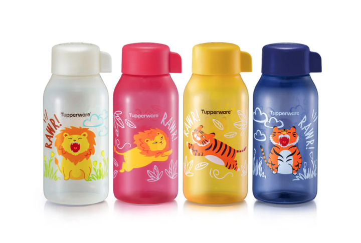 Tupperware Kitty Quencher Lion Tiger Round Eco Bottle 350ml