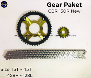 Gear Paket Gir Set Plus Rantai CBR 150 R New 15T/45T