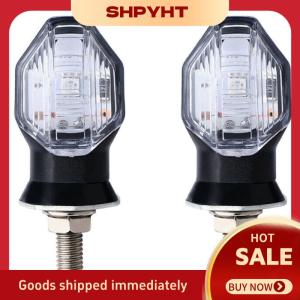 SHPYHT 2X Đèn báo tín hiệu xe đạp rẽ màu hổ phách 1LED thông dụng cho xe máy