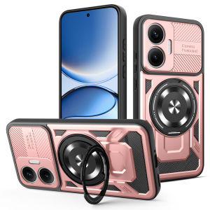 Phone Case For Poco For Redmi Turbo 4 Pro Turbo4 Turbo4Pro 5G 2025 Heavy Duty Armor Casing Kickstand Magnetic Camera Lens Protective 360° Ring Stand Rotate Shockproof Back Cover