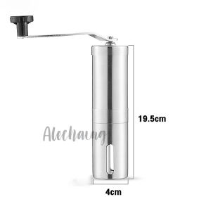 Alechaung ที่บดกาแฟ ที่บดเมล็ดกาแฟ สแตนเลส เครื่องบดเม็ดกาแฟ hand coffee grinder สำหรับบดกาแฟแบบมือหมุน ชงได้6แก้ว ปรับความละเอียดได้