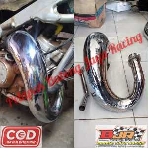 TABUNG KNALPOT UDANG TRAIL NINJA 2 TAK RX KING RX Z MODEL YZ FINISHING CROME PNP RANGKA STANDAR KLX CRF KTM PLAT CROME ORIGINAL BY Babeng Jaya Racing