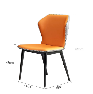 มีสินค้า เก้าอี้กินข้าว เก้าอี้หนัง PU คุณภาพดี สไตล์โมเดิร์น  โครงขาเหล็กสีดำ แข็งแรงทนทาน