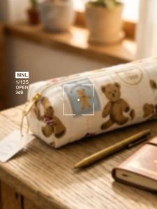 Quilted Handmade Pencil Case Bear Cats Hearts Strawberry Florals