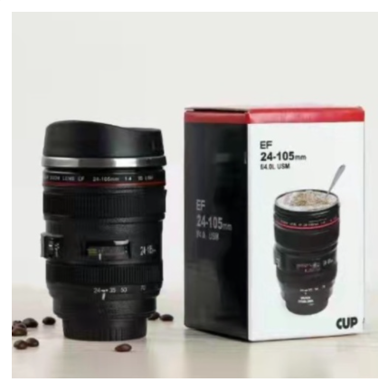Camera Lens Thermos for Canon EF 24-105mm Coffee Mug Cup 24 Oz
