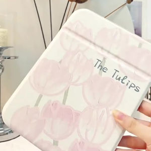 Mini Tulip Portable Folding Paper Makeup Mirror Ins Style Cosmetic Mirrors Beauty Thin handy Mirror Student Dormitory Office Makeup Desktop Dressing Portable