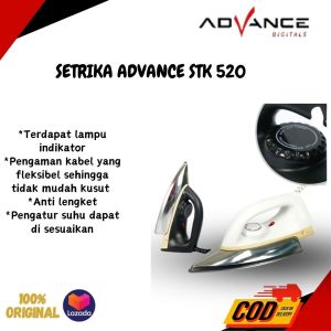 SETRIKA ADVANCE STK 520 SETRIKA LISTRIK SETRIKA ADVANCE SETRIKA WATT RENDAH SETRIKA MURAH SETRIKA RINGAN