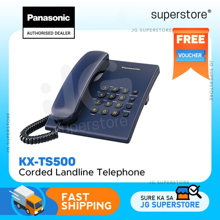 Panasonic KXTS500MS Single Line Corded Landline Integrated Telephone