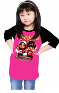 kaos anak-anak cewek  sablon 17 agustus KE 80/ Kaos Raglan Anak laki-laki /kaos anak lengan 3\4 \ Kaos oblong anak-anak
