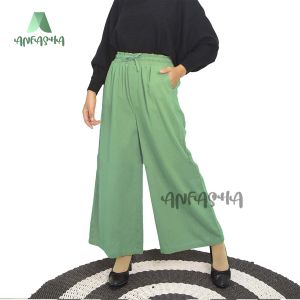 KULOT AIRA LINEN CRINKLE -celana kulot panjang fashion wanita - Fashion muslim mode BY TOKO ANFASHA