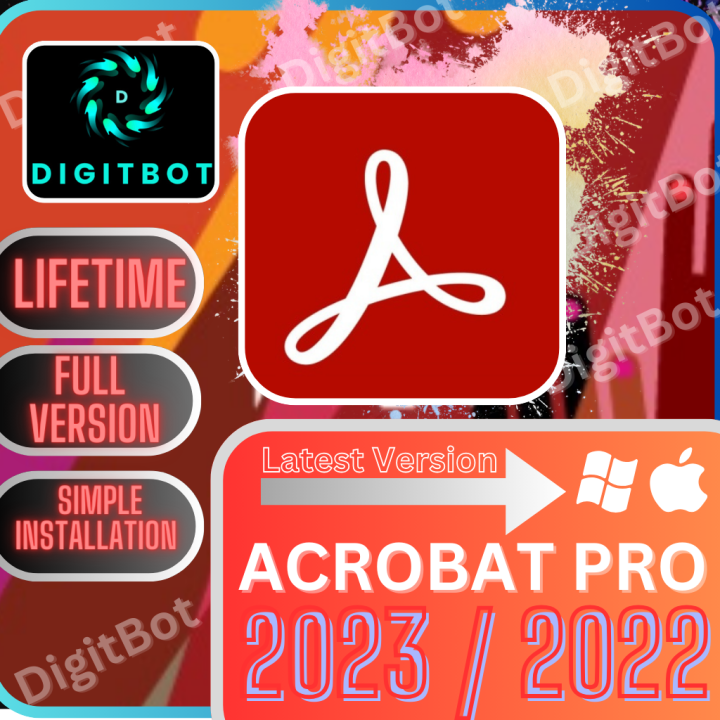 Lifetime 2024/2023/2022 Adobe Acrobat Pro DC Windows/Mac | Lazada: | Lazada