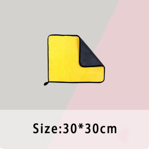 Car Wash Cloth Microfiber Car Cleaning Towel Car Dual Layer Cleaning Kitchen Housekeeping Household Cleaning Cloth Multipurpose High Water Absorption Soft Towel 洗车毛巾 洗车布 吸水布