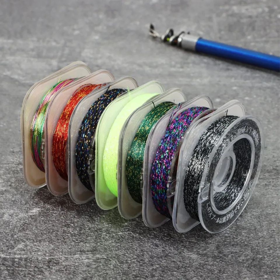 TDPTI76V8 Protect rod Wrapping Thread colorful Polyester Line Winding line  Fishing Rod Threading Line Guide Braided Wire
