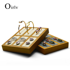 Oirlv แหวนไม้ต่างหู SM034 ข้อมือเครื่องประดับจัดเก็บชั้นวางจอแสดงผล SM034