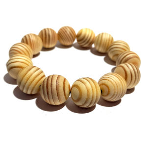 Gelang Kayu PUSAR BUMI Serat Ulir  alami   ukuran 16  mm