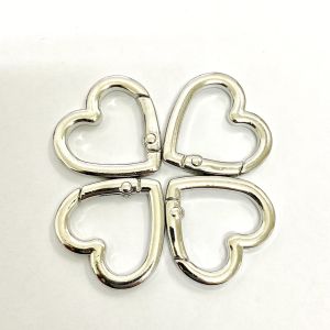 ห่วง หัวใจ ห่วงสปริงล็อค สีเงิน ทอง 25mm ของตกแต่งชิ้นงาน ทำพวงกุญแจ DIY