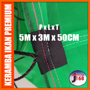 Keramba Ikan waring jaring siap pakai tersedia berbagai macam bahan waring ukuran 5x3x50