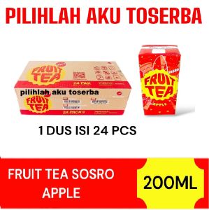 Fruit Tea Sosro APEL Kotak 250 MENJADI 200 MENJADI 200 ml - ( HARGA 1 DUS ISI 24 pcs )