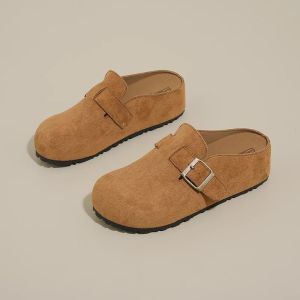 [Free Shipping] WomenS 2025 Spring New Thick-Soled Closed-Toe Slip-On Mules For Outdoor Wear Lazy Fishing Slippers