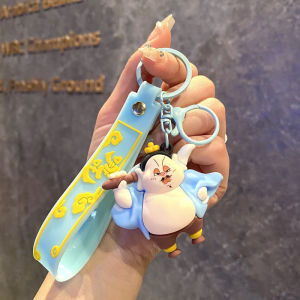 NeZha 2 Kartun 3D Three-dimensional Keychain Pendant Ao Bing Bag Ornament Hadiah Kecil Hadiah Kreatif