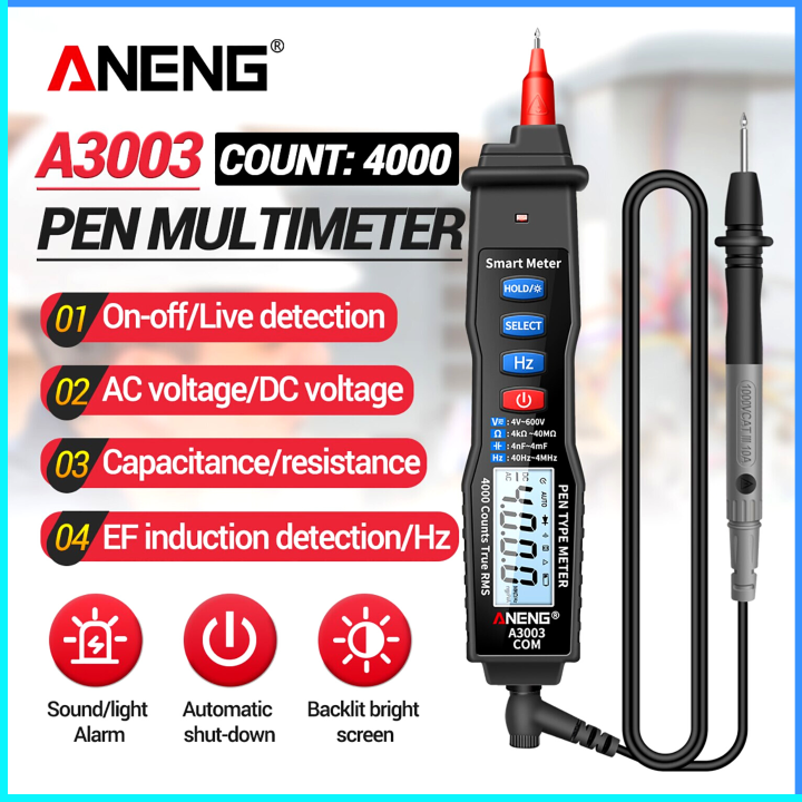 COD ANENG Digital Multimeter Voltage Tester Pen A3003 / pen tester listrik / tester pen digital