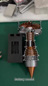 Exquisite DIY Turbofan Engine Model Kit Electric Speed ​ ​ Regulating Turbofan Engine Model Toy Set Gift