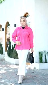 Cantika Top Linen Kemeja wanita terbaru