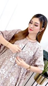 Daster Kalong Shakila / Daster Lowo Cap Rayon Tebal Busui / Dress Lowo Cap Jumbo