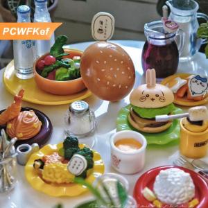 【PCWFKef】 1 Bộ 1 6 Dollhouse Hamburger Bộ đồ ăn bữa ăn hộp mini thực phẩm chơi Tấm mô hình thu nhỏ trang trí nhà bếp Phụ kiện tự làm