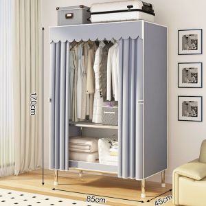 Alloy Steel Frame Wardrobe Heavy Duty 1500kg Load Capacity Large Clothes Storage Organizer Cabinet