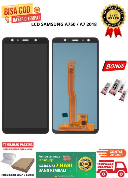 LCD SAMSUNG A7 2018 A750 FULLSET TOUCHSCREEN BLACK OEM AAA