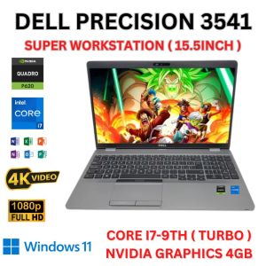 WORKSTATION GAMING DELL PRECISION 3541 CORE I7-9TH NVIDIA GRAPHICS CARD FULL HD 32GB RAM LAPTOP