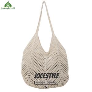 [Jocestyle Mall] Women Knitting Shoulder Bag Hollow Out Aesthetic Hobo Bag Large Capacity Knitted Tote Handbag Ladies Daily Handbag