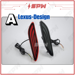 Toyota Alphard AH40 (2023-2025) Reflector Rear Bumper LED DRL Daylight Running Signal Brake Light Rear Spotlight Foglamp Facelift Alphard ANH40 40-Series 2023 2024 2025