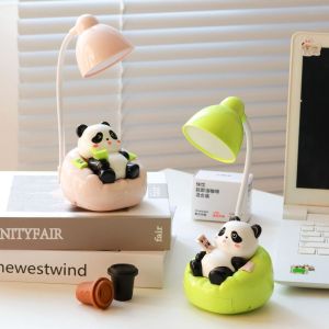 NCNC(OKDEALS01) USB-C Sofa Panda Nightlight Ornament Chargeable 360° Adjustable Panda Mobile Phone Bracket Durable Cartoon Anime Night Light Children