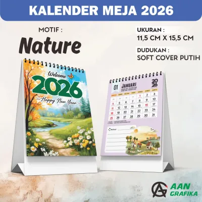 KALENDER 2026 Aestethic Cute Murah - Kode : TY - Nature
