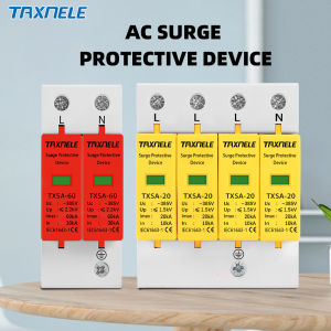 AC SPD Din rail 2P 4P 275V 385V 420V House Lightning Surge Protector Protect Protective Low-voltage Arrester Device 20KA 40KA 60KA
