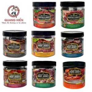 Khô trâu bò Quang Hiển thơm ngon đậm vị snack food Thức Ăn Quà Tặng hộp 100gr