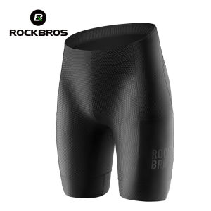 ROCKBROS Men Cycling Shorts With Pocket Comfortable Breathable Bicycle Shorts Shockproof Sponge Pad High Elastic Bicycle Equipment