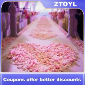 【ZTOYL】 1000Pcs Artificial Fake Rose Petals Colorful Simulation Silk Rose Petal For Valentines Day Wedding Party Romantic Decoration