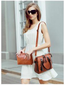 Tas Kerja/Kantor Wanita Terbaru 2025 (Model 4in1 Bisa Jinjing/Selempang) Import Batam (Bisa COD) - TG3819624 Brown