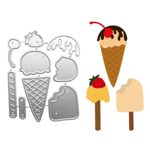 Thép Carbon Cắt Chết Kim Loại Ice Cream cắt chết Handmade Stencil Mẫu Khuôn Cho Tự Làm giấy bọc sách vở