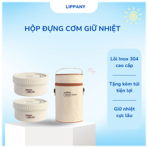 Bộ Hộp Cơm Văn Phòng Gấp Gọn 3 Tầng Inox 304 Cao Cấp Kèm Túi Hút Chân Không