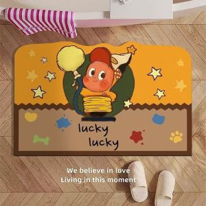 Cute Star Person Bathroom Mat Absorb Water Anti-slip Diatom Mud Bathroom Floor Mat Toilet Room Door Mat 星星人地垫