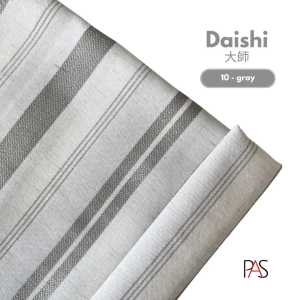 [MINIMAL 2X KLIK UNTUK 1 YARD] Kain Linen Rayon Poly Motif Salur Ecer Bahan Daishi Premium HARGA 1/2 YARD