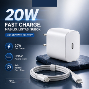 NX: PD20W Super Fast Charger Adapter + Type-C Cable | High Speed Charging