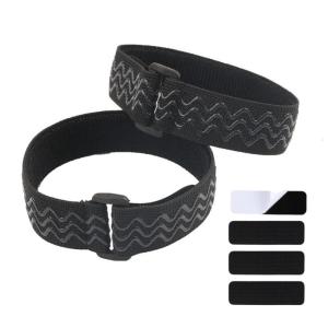 2Pieces Anti Slip Silicone Elastic Adjustable Straps for High Knee Boots and Thigh High Stockings Fixed Garter Belts