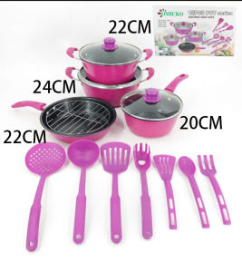 Panci Set Wokpan Cookware Wajan Anti Lengket Frypan Kitchenware Peralatan Masak wajan Penggorengan