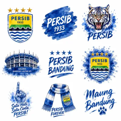 Stiker Persib Bandung Sudah Di Cutting Tinggal Tempel Cocok Untuk Dekorasi Merchandise